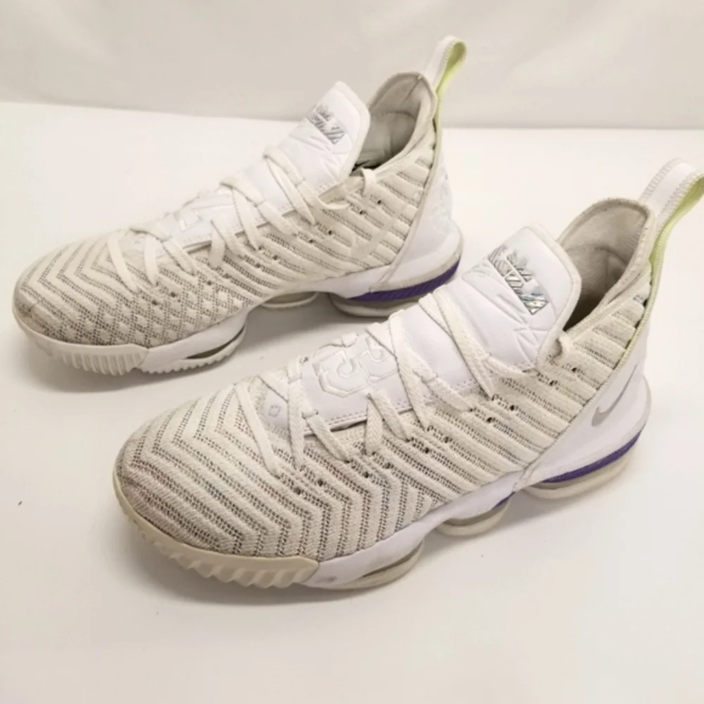 Nike LeBron 16 Mens Size 10 Buzz Lightyear Hightop White Purple Lace Up